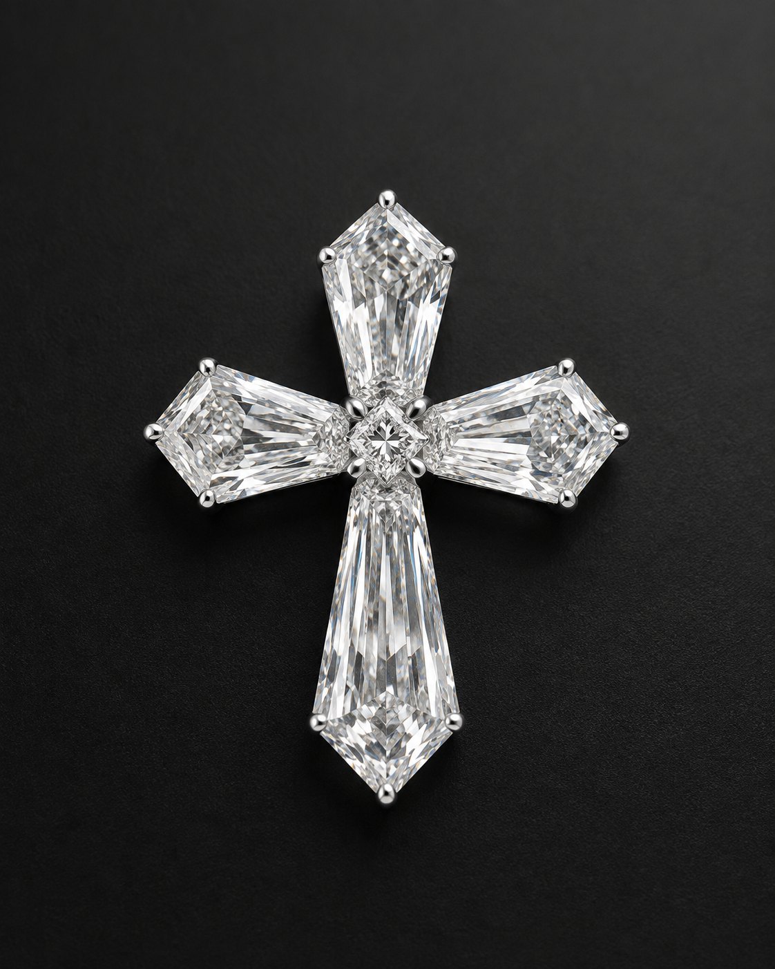 A cross built from tapered baguettes