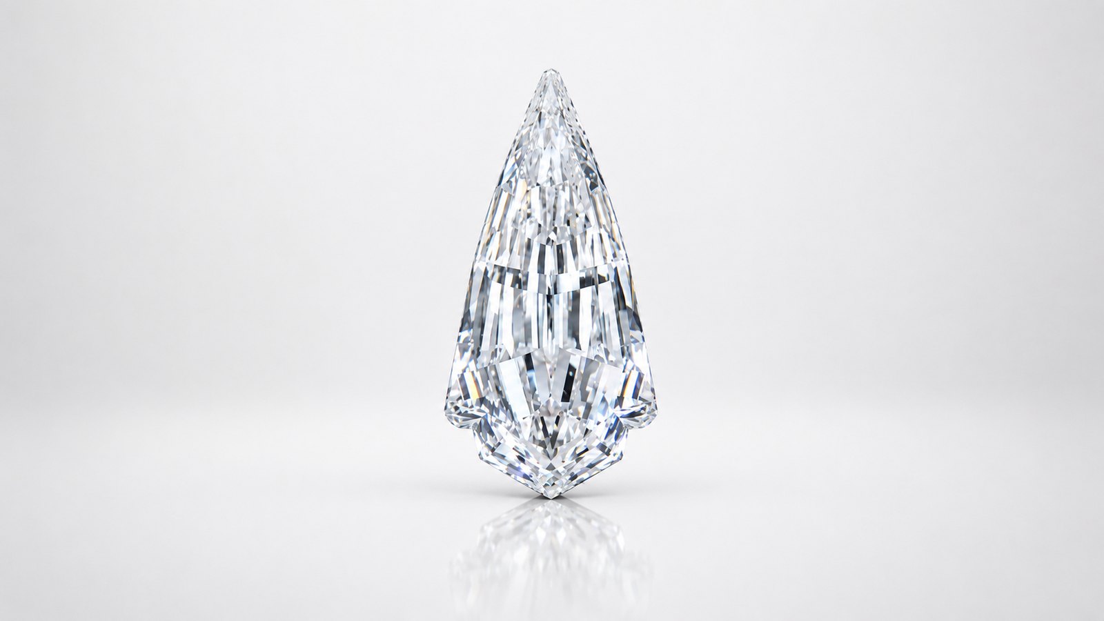 An elongated pear drop